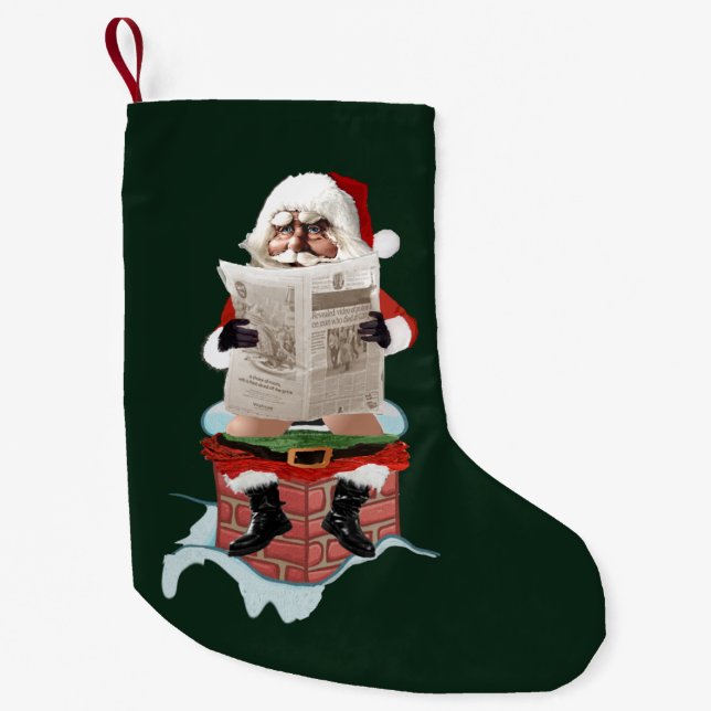 Meia De Natal Pequena Do "meia do Natal de Pooper partido" de Papai Noel (Frente)