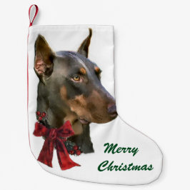 Meia De Natal Pequena Doberman Pinscher Christmas