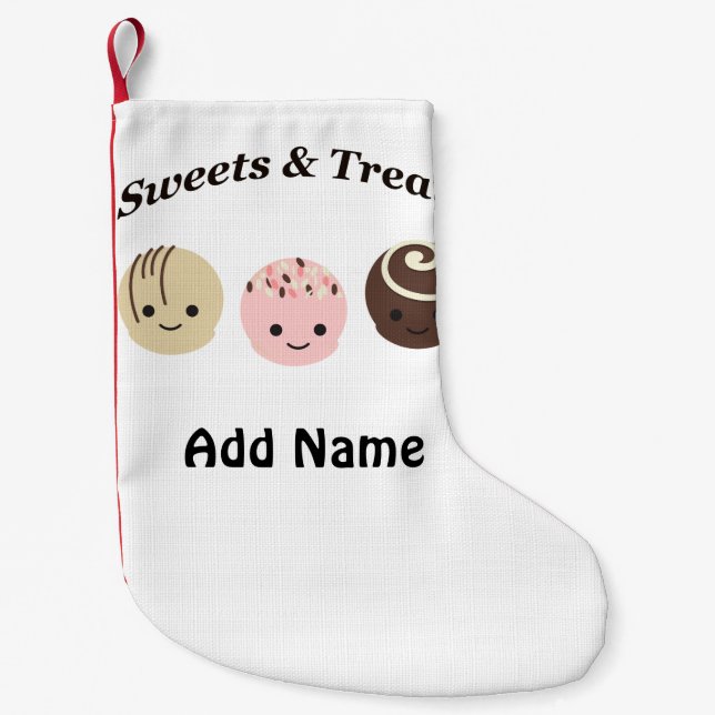 Meia De Natal Pequena Doces e Tratamentos! Chocolates (Frente)