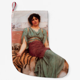 Meia De Natal Pequena Doces sonhos (Linda Mulher Romana na Pele de Tigre