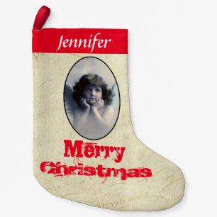 Meia De Natal Pequena Doces Vintage Angel Natal Personalizado