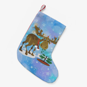 Meia De Natal Pequena ~ dos alces do Natal