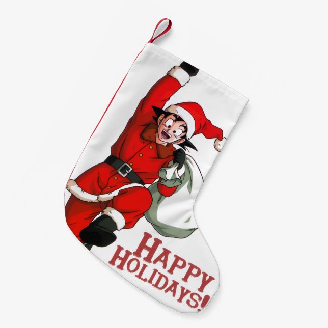 Meia De Natal Pequena Dragon Ball Christmas Stocking (Frente (Pendurada))