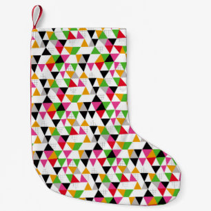 Meia De Natal Pequena É uma festa fractal! Esta vintagem de cor vibrante