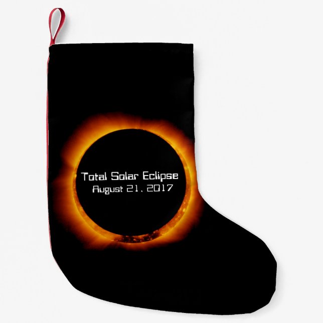 Meia De Natal Pequena Eclipse Solar Total 2017 (Frente)