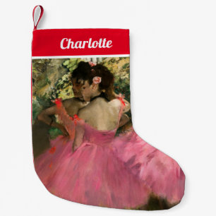 Meia De Natal Pequena Edgar Degas - Dançarinas em rosa