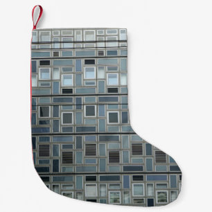 Meia De Natal Pequena Edifício de pintura na parede da cinza