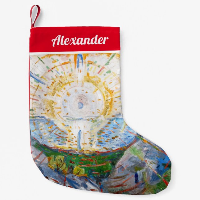 Meia De Natal Pequena Edvard Munch - O Sol 1912 (Frente)