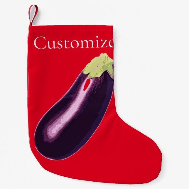 Meia De Natal Pequena EggPlant Thunder_Cove (Frente)