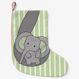 Meia De Natal Pequena Elefante do bebê