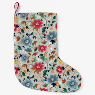 Meia De Natal Pequena Elegance Blooms: Fundo da Vintagem Floral