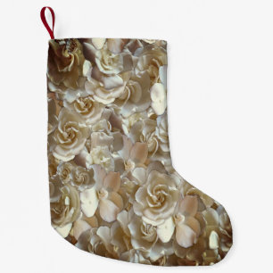Meia De Natal Pequena Elegante Rosa Floral Padrão Petal