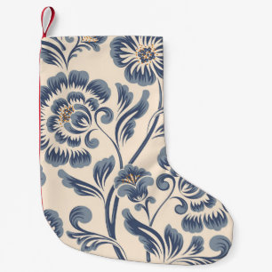 Meia De Natal Pequena Elemento de padrão sem costura da flor da vindima.