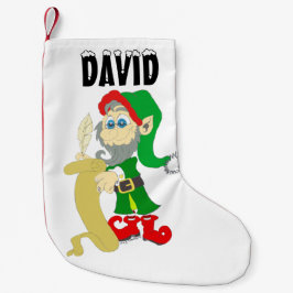 Meia De Natal Pequena Elf de Natal