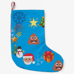 Meia De Natal Pequena emoji poop christmas stock