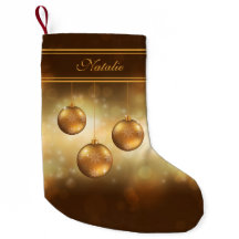 Enfeites de Natal Amarelo Dourado Com Nome Persona