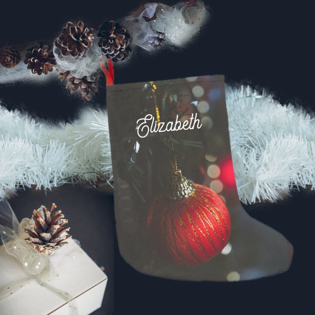 Meia De Natal Pequena Enfeites de natal de glamour escuros (Criador carregado)