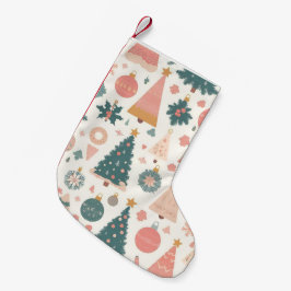 Meia De Natal Pequena Enfeites de Natal em Pastel para Árvore de Natal F