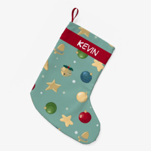 Meia De Natal Pequena Enfeites de natal. Personalizável com nome.