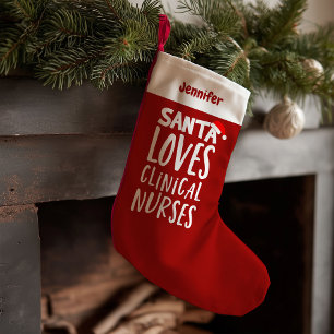 Meia De Natal Pequena Enfermeira Clínica Engraçada Natal