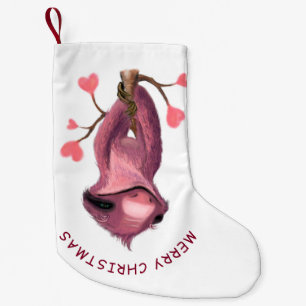 Meia De Natal Pequena Engraçado Cartoon Romântico Sloth Smile - Person