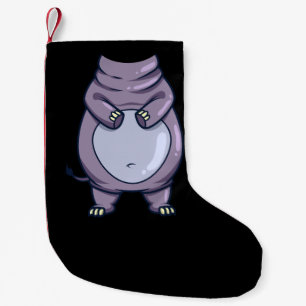 Meia De Natal Pequena Engraçado Corpo Hippo Sem Cabeça Halloween Fuma