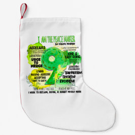 Meia De Natal Pequena Enneagram Tipo 9 - Sou O Criador Da Paz