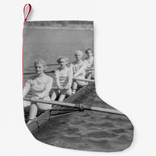 Meia De Natal Pequena EQUIPE Vintage, sport, row, time, boat, retro, c