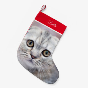 Meia De Natal Pequena Escocesa de Natal Dobrado