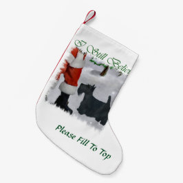 Meia De Natal Pequena Escócia Terrier Acredita no Natal