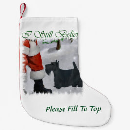 Meia De Natal Pequena Escócia Terrier Acredita no Natal