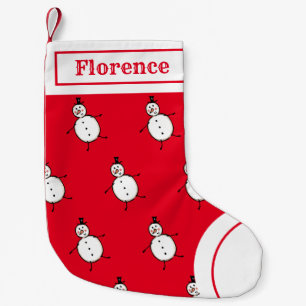 Meia De Natal Pequena Escória de Neve Cute Personalizada