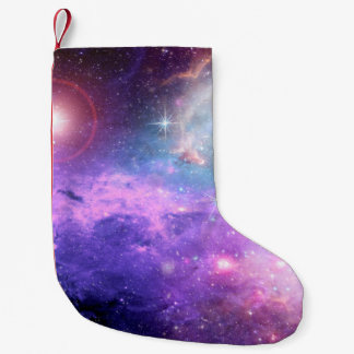 Meia De Natal Pequena Espaço colorido, surreal, mágico com o homem