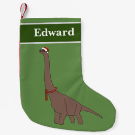 Meia De Natal Pequena Especial de Natal do Dinossauro Brachiosaurus
