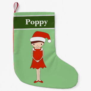 Meia De Natal Pequena especial de Natal do Ilusima Poppy Elf