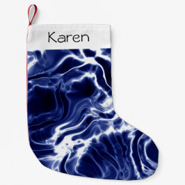 Meia De Natal Pequena Espelho azul esverdeado de natal pequeno