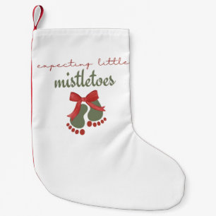 Meia De Natal Pequena Esperando um Natal com Pouco Visco de Gravidez