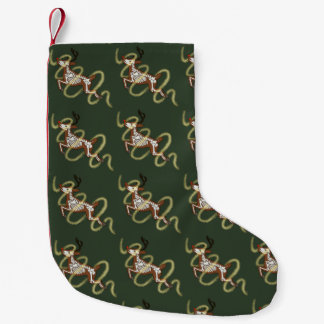 Meia De Natal Pequena Esqueleto de Rena