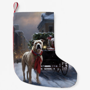 Meia De Natal Pequena Estação Festiva de Natal Americana Staffordshire