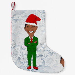 Meia De Natal Pequena estocagem de natal de barack obama santas