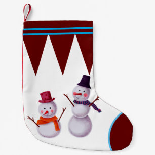 Meia De Natal Pequena Estocagem de natal de Snowmansmall