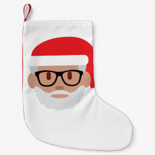 Meia De Natal Pequena estocagem de natal do hipster Santa Claus emoji