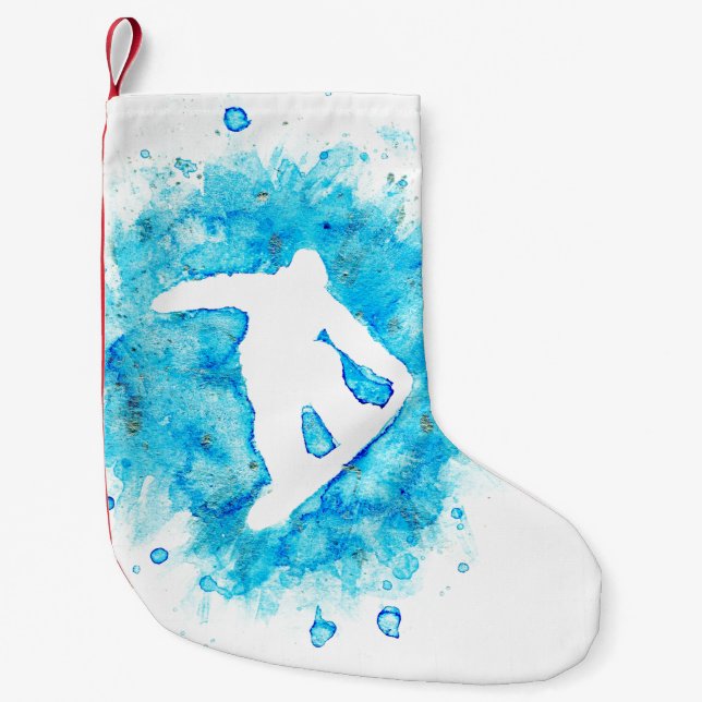Meia De Natal Pequena Estocagem de neve (Frente)