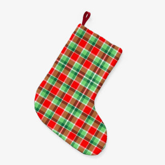 Meia De Natal Pequena Estocagem de Xadrez de Natal brilhante