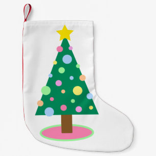 Meia De Natal Pequena Estoque de Natal pastel da árvore de Natal