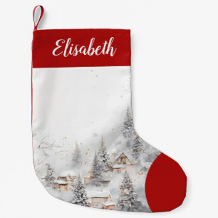 Meia De Natal Pequena Estoque de Natal Personalizado com Feriado de Nome