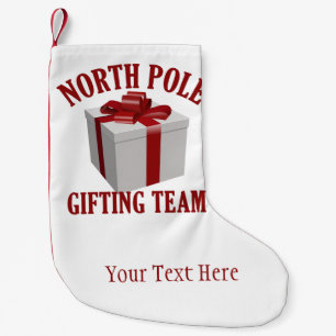 Meia De Natal Pequena Estoque de Natal personalizado da Equipe de Presen