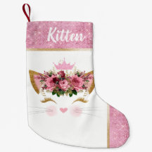 Estoque de Natal Personalizado do Gatinho da Princ