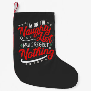 Meia De Natal Pequena Estou na Lista dos Travessos e Não Me Arrependo de