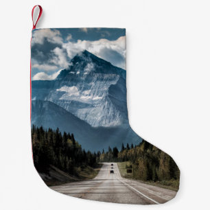 Meia De Natal Pequena Estrada para a montanha excelente,estrada,floresta